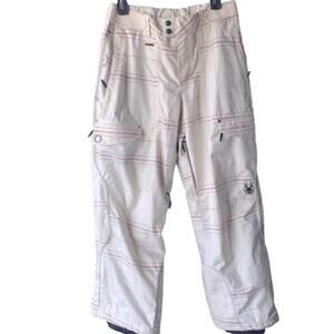 Spyder ski pants thinsulate winter white plaid snowboard women’s S 4 6